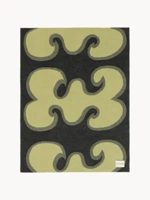 Marimekko Плед Jokeri из шерсти, Ш 130 × Д 170 см, Светлый зелёный