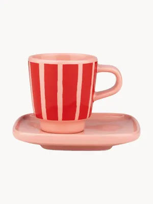 Marimekko Чашка с блюдцем Piccolo, Коралловый