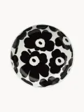 Marimekko Тарелка глубокая Unikko, Ø 21 см, Чёрный — фото 1