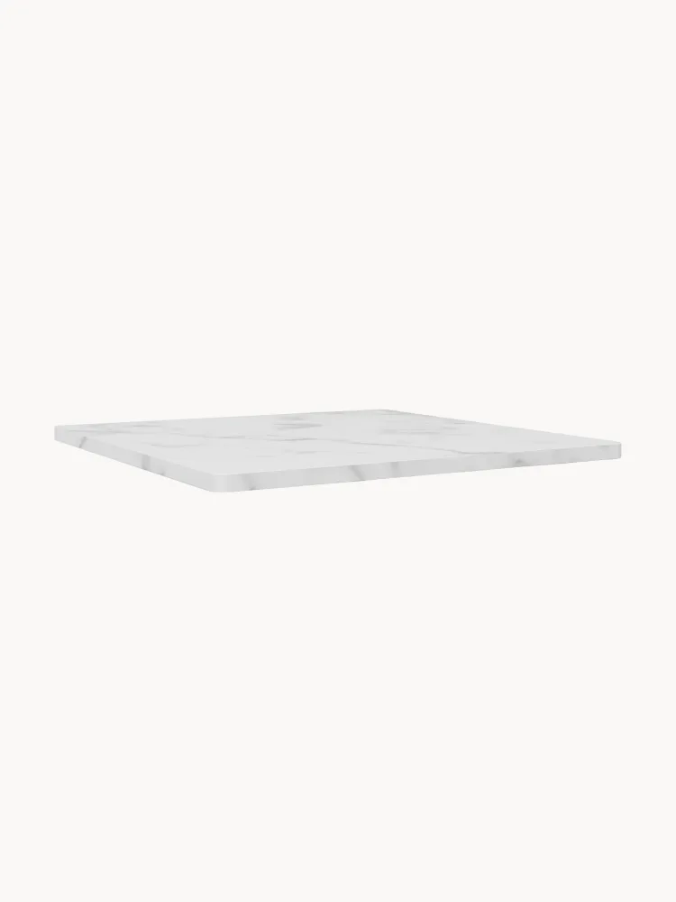 Montana Furniture Полка настенная Panton Wire Single, панель из мрамора, Ш 35 × Д 35 см, Белый мрамор