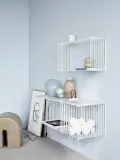 Montana Furniture Полка настенная Panton Wire Single, панель из мрамора, Ш 35 × Д 35 см, Белый мрамор — фото 4