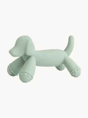 Mushie Прорезыватель для зубов Doggy в форме собачки из пищевого силикона, 8 х 5 х 5 см, мятный зелёный