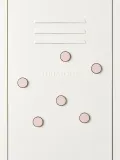 Mustard Made Магниты канцелярские The Buttons, комплект из 6 шт., диаметр 3 см, Ø 3 см, Светлый розовый — фото 3