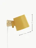 Normann Copenhagen Настенный светильник Rise, солнечно-жёлтый с натуральным светлым деревом — фото 2