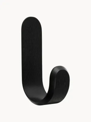 Normann Copenhagen Вешалка настенная Curve из шпона ореха с одним крючком, Ш 10 × В 18 см, Чёрный