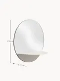 Normann Copenhagen Зеркало настенное круглое с полкой Horizon, молочно-белое — фото 2