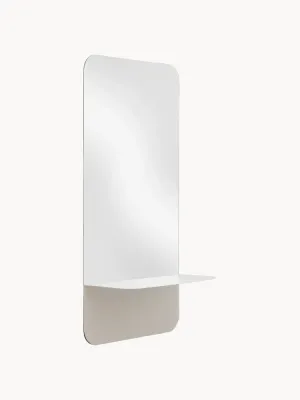 Normann Copenhagen Зеркало настенное с полкой Horizon, молочно-белое