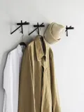 Normann Copenhagen Вешалка настенная Sticks, набор из 2 крючков, Ш 16 × В 15 см, Чёрный — фото 3
