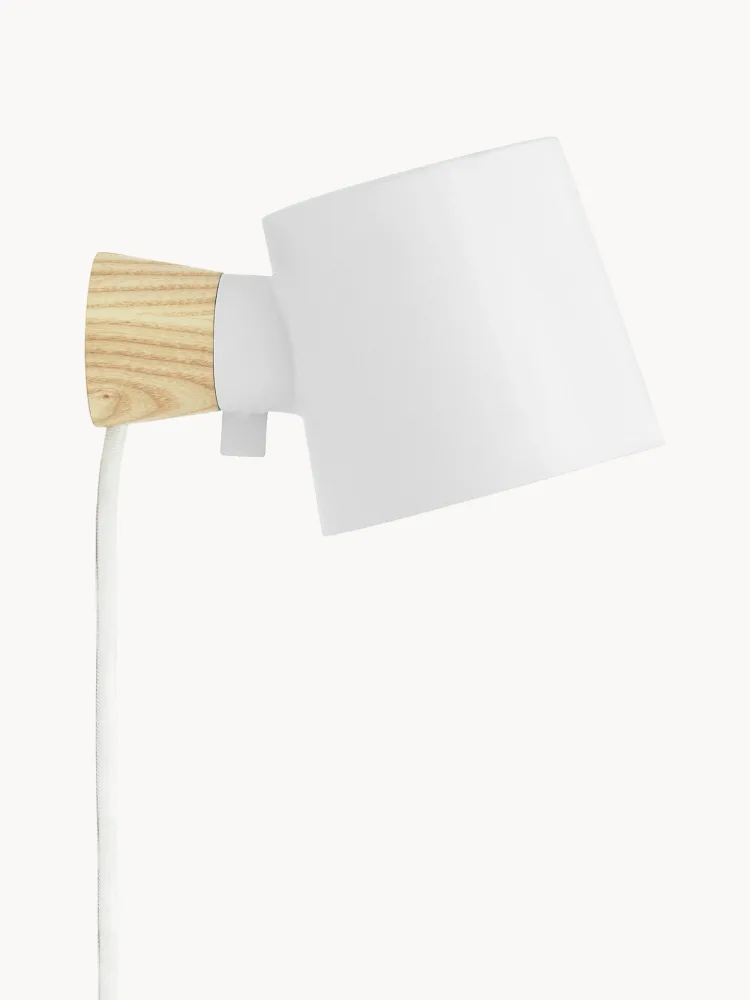 Normann Copenhagen Настенный светильник Rise, белый с натуральным светлым деревом