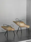 Normann Copenhagen Статуэтка птица Shorebird из дуба и стали, светлое дерево, ширина 22 см — фото 2
