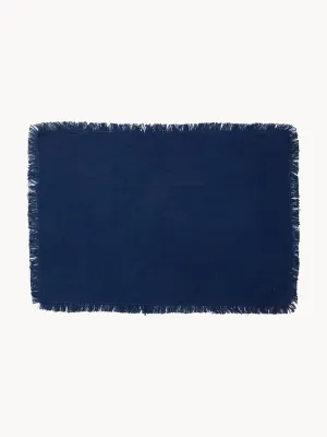 Nordal Комплект подкладок из хлопка Leo, 4 шт, Ш 33 × Д 48 см, Тёмный синий