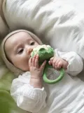Oli & Carol Прорезыватель для зубов Cauliflower в форме цветной капусты из натурального каучука, 12 х 22 см, бело-зелёный — фото 5