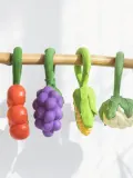 Oli & Carol Прорезыватель для зубов Artichoke в форме артишока из натурального каучука, 12 х 22 см, зелёно-лавандовый — фото 4