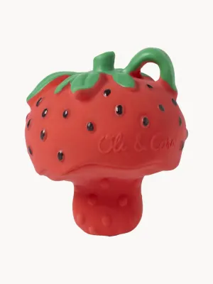 Oli & Carol Прорезыватель Sweetie the Strawberry из натурального каучука, ручная работа, красный, 22 x 13 см