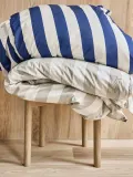 OYOY Mini Комплект детского постельного белья Shima из хлопкового сатина, 70х100 см с наволочкой 40х45 см, синий в полоску — фото 4