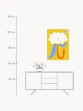Paper Collective Постер Hi Flower 01 с улыбающимся цветком на жёлтом фоне, 100х140 см, бумага — фото 8