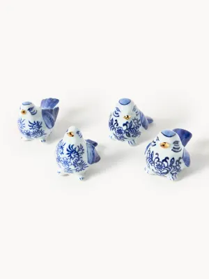 Polspotten Комплект статуэток Blue Bird из фарфора, 4 предмета