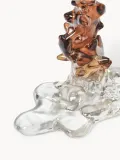 Подсвечник POLSPOTTEN Drip из стекла, Ш 14 × В 14 см, Светлый коричневый — фото 5
