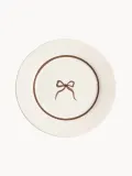 Pick a Poppy Тарелка для завтрака Bow ручной росписи, Ø 22 см, Приглушённый белый — фото 1