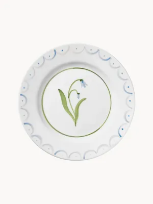 Pick a Poppy Тарелка для завтрака Cottage Flower ручной росписи, Ø 22 см, Белый