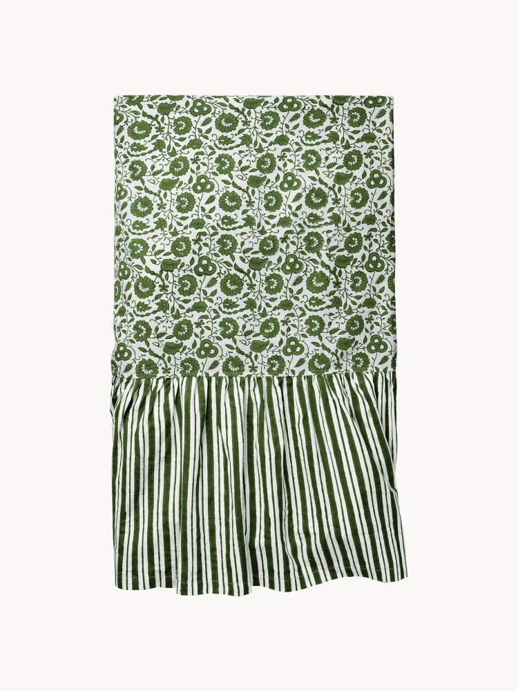 Pick a Poppy Скатерть Damson из хлопка с ручной печатью, 180х250 см