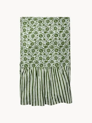 Pick a Poppy Скатерть Damson из хлопка с ручной печатью, 180х250 см