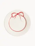 Pick a Poppy Тарелка большая Bow ручной росписи, Ø 28 см, Приглушённый белый — фото 1