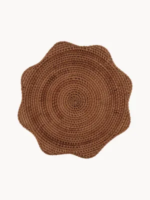 Pick a Poppy Плетёная подкладка из ротанга Scallop