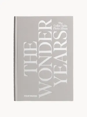 Фотоальбом Printworks The Wonder Years с минималистичной типографикой на обложке, 33х27х5 см, серый