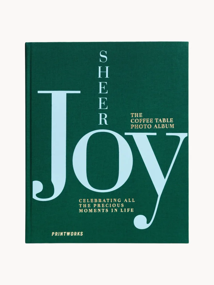 Фотоальбом Printworks Sheer Joy на 30 страниц в тканевой обложке тёмно-зелёного цвета, 33х27х5 см