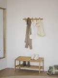 Rowico Home Вешалка настенная для одежды Hillmond из дуба, 65х13х7 см, светлое натуральное дерево — фото 6