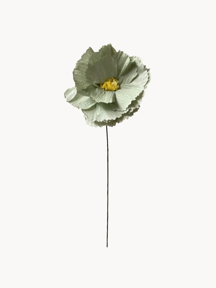 STUDIO ABOUT Искусственные цветы Peony ручной работы, Д 42 см, Шалфейный зелёный