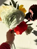 STUDIO ABOUT Искусственные цветы Peony ручной работы, Д 42 см, Шалфейный зелёный — фото 3
