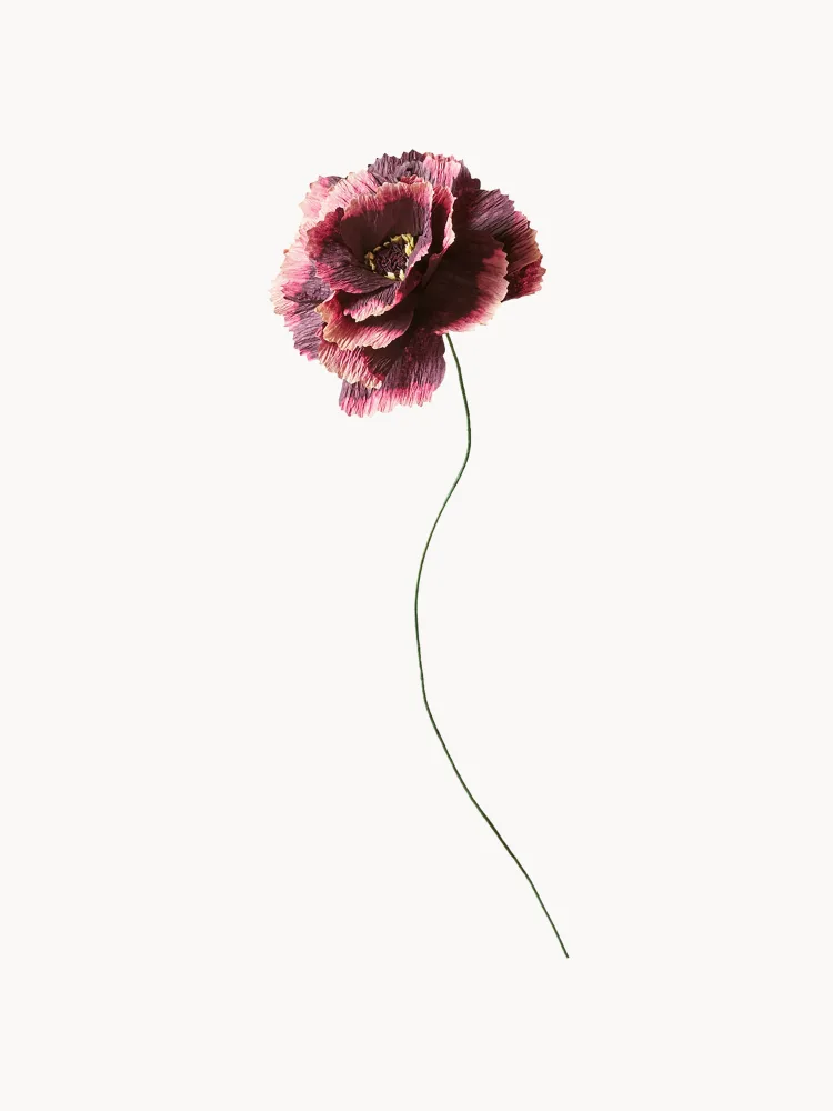 STUDIO ABOUT Искусственные цветы Peony ручной работы, Д 42 см, Бургунди