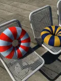 Подушка декоративная Studio About Float темно-синяя — фото 6