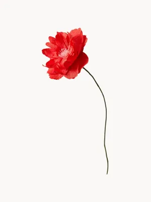 STUDIO ABOUT Искусственный цветок ручной работы Oriental Poppy из крепированной бумаги, Д 43 см, Красный