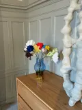 STUDIO ABOUT Искусственный цветок ручной работы Oriental Poppy из крепированной бумаги, Д 43 см, Красный — фото 4