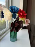 STUDIO ABOUT Искусственный цветок ручной работы Oriental Poppy из крепированной бумаги, Д 43 см, Синий — фото 3