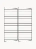 String Furniture Панель настенная для стеллажа String System стальная, ширина 30 см, высота 75 см, тёмно-серая — фото 1