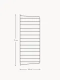 String Furniture Панель настенная для стеллажа String System стальная, ширина 30 см, высота 75 см, тёмно-серая — фото 2