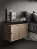 String Furniture Панель настенная для стеллажа String System стальная, ширина 30 см, высота 75 см, тёмно-серая — фото 3