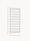 String Furniture Панель настенная для стеллажа String System стальная, ширина 30 см, высота 75 см, тёмно-серая — фото 5