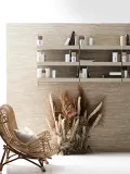 String Furniture Полка настенная металлическая String System шириной 78 см и глубиной 30 см, светло-бежевая — фото 3