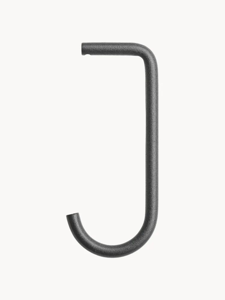 String Furniture Вешалка настенная String System, набор из 5 крючков, Ш 4 × В 8 см, Чёрный