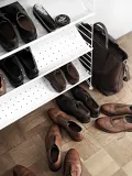 String Furniture Полка для обуви String System из стали, 78х30 см, высота 10 см, белая — фото 3