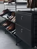 String Furniture Полка для обуви String System из стали, 78х30 см, высота 10 см, чёрная — фото 6