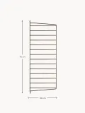 String Furniture Кронштейн настенный для полок String System, стальная панель 30х75 см с порошковой окраской, коричневый — фото 2