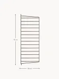 String Furniture Кронштейн настенный для полок String System, стальная панель 30х75 см с порошковой окраской, коричневый — фото 6