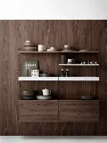 String Furniture Кронштейн настенный для полок String System, стальная панель 30х75 см с порошковой окраской, коричневый — фото 8
