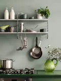 String Furniture Кронштейн настенный для полок String System, панель из оцинкованной стали 30х50 см, серебристый — фото 3